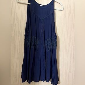 Navy Blue Sleeveless Women's Top